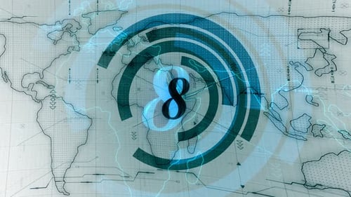 Digitaler Countdown Hightech Animiert