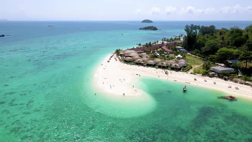 Couple on the Koh Lipe Island Thailand Beach a Tropical Island with a Blue Ocean