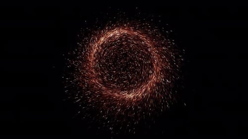 Abstract Glowing Particle Vortex Energy Animation