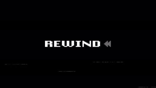 Retro Pixel Glitch Rewind Text Animation