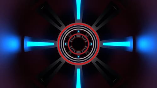 Red And Blue Neon Light Ventilation Background Vj Loop In 4K