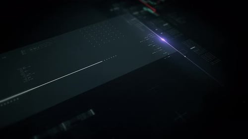 Futuristic Financial Stock Market Candlestick Chart Animation