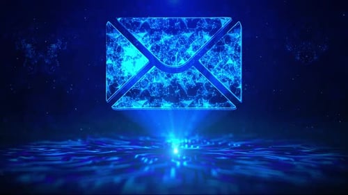 Email Text with HUD Rotation Digital Technology Interface Sci Fi Hologram Cyberspace