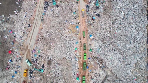 Aerial View of Massive Landfill Site