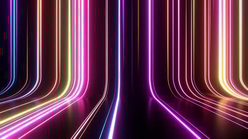 Neon Lines Different Colors Wall Vj Loop Background For Show