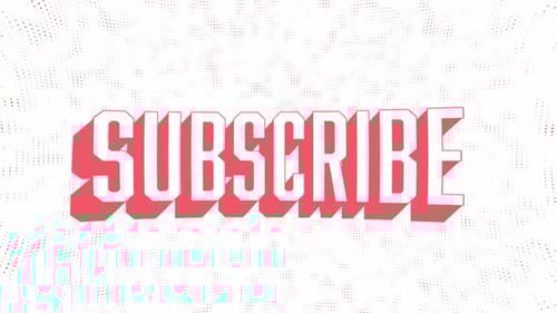 Retro Animated SUBSCRIBE Button Pop Art Title