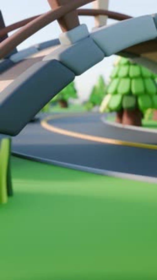 Racing Car Loop 3D satisfying animation