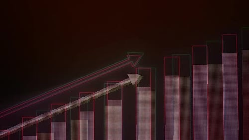 Positive Business Growing Graph Chart Animation