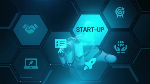 Startup touch screen animation