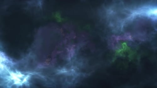 Abstract Space Nebula Background with Electric Energy Loop