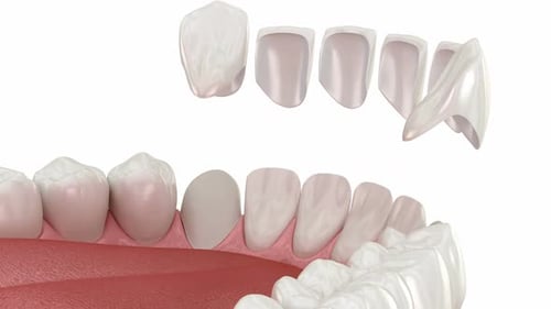 3D Animation of Dental Veneers Application on Lower Jaw