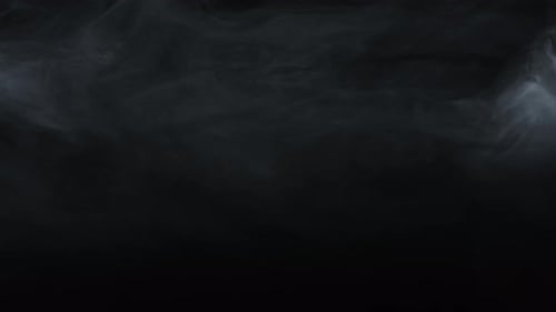 Motif de texture sombre abstrait de fumée sur fond noir, de brouillard ou de vapeur
