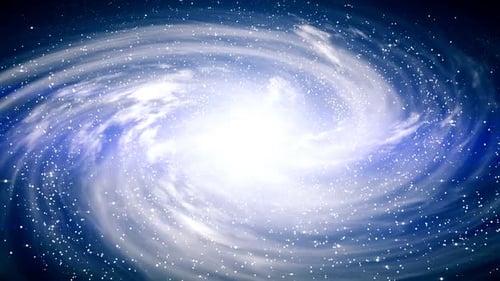 Eine wunderschöne Weltraumszene mit einer rotierenden Galaxie