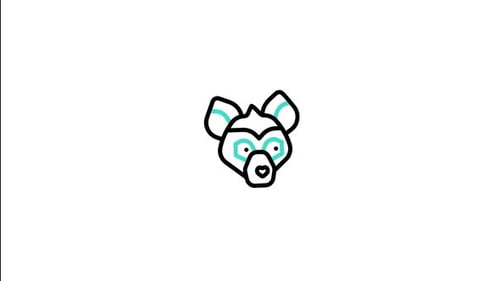 Minimalist Line Art Animal Face Drawing Reveal Animation