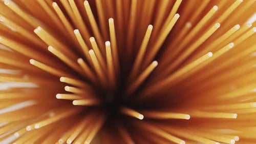 Close Up of Raw Spaghetti Bunch