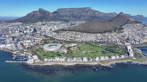 Cape Town Skyline At Cape Town In Western Cape South Africa.