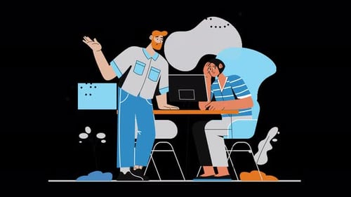 Flat Design 404 Not Found Error Animation