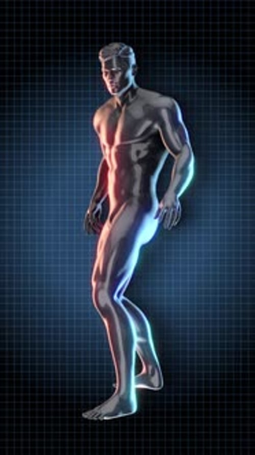 3D Human Body Scan with Glowing Pain Points