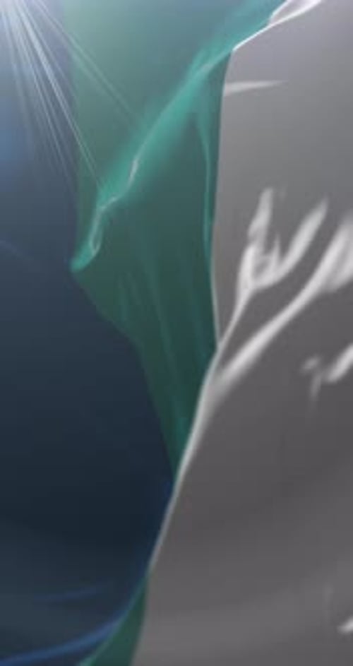 Vertical Waving Fabric Motion Graphics Loop with Lens Flare