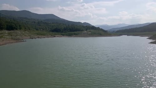 Artificial lake Mignano dam