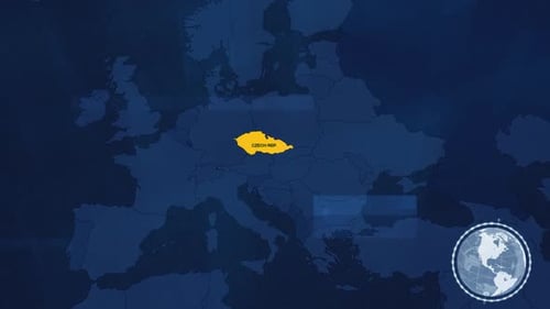 Czech Republic Map With Effects