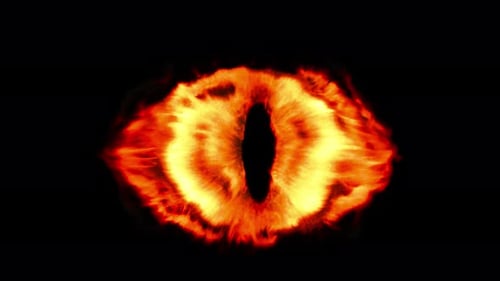 Pulsating Fiery Eye Abstract Animation