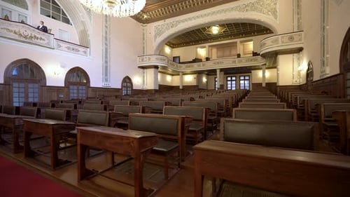 The interior of the former Turkish Grand National Assembly (Republic Museum) Ankara 4K