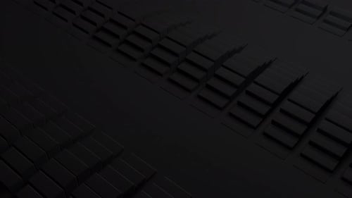 Dark Geometric Block Wave Logo Reveal Opener