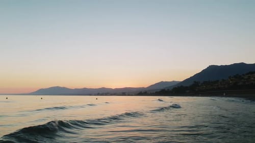 Beautiful sunset near Marbella, Spain