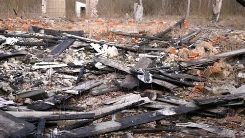 Bombed Building in Ukraine