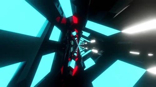 Lights Triangles Tunnel Loop