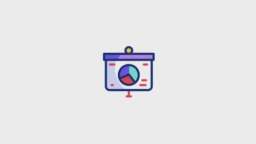 Animated Corporate Presentation Pie Chart Icon