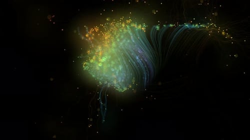 Dynamic Abstract Glowing Particle Network Background Animation
