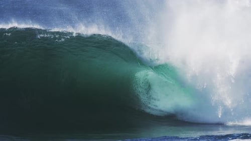 Powerful Ocean Wave Crashing on a Sunny Day