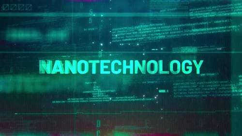 Nanotechnology Word On High Technology Futuristic Background