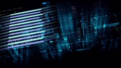 Futuristic Data Matrix Simulation Background 05