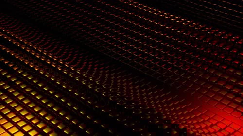 Red And Orange Cyber Waves Background Vj Loop I 4K