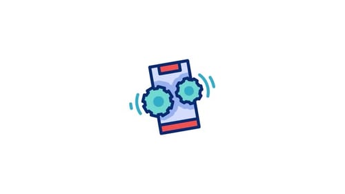Animiertes Smartphone-Symbol