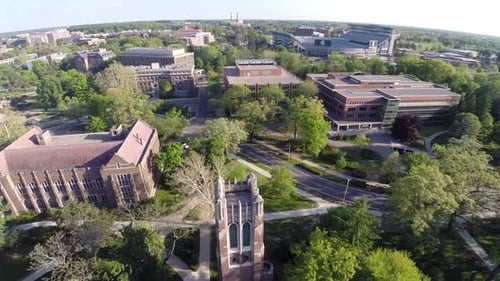 Michigan State University Aerial 4K of Campus