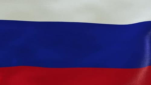 Seamless Loop Waving Russian Flag