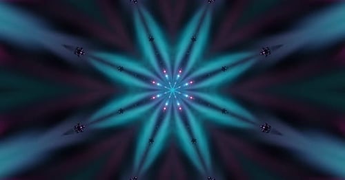 Abstract Light Kaleidoscope Pattern Background Animation