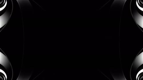 Black And White Neon Spirals Kaleidoscope Background Vj Loop In 4K