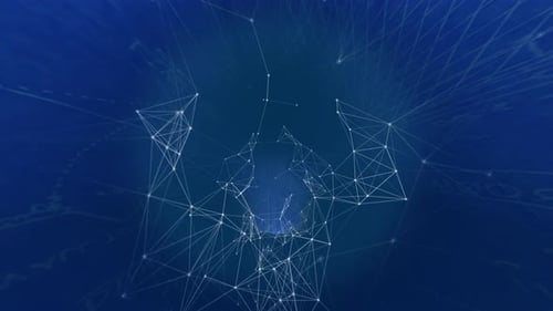 Abstract Background Plexus Polygon Tunnel Technology Concept Backdrop 4k Resolution 60 Fps