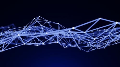 Abstract Plexus Loop Animation with Defocused Background
