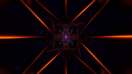 A Vibrant Display of Pulsating Neon Lights in a Hypnotic VJ Loop