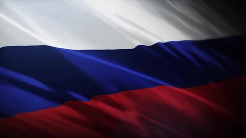 Animation zum Weben der russischen Flagge