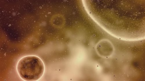 Abstract Microscopic Organic Particles Science Background Loop