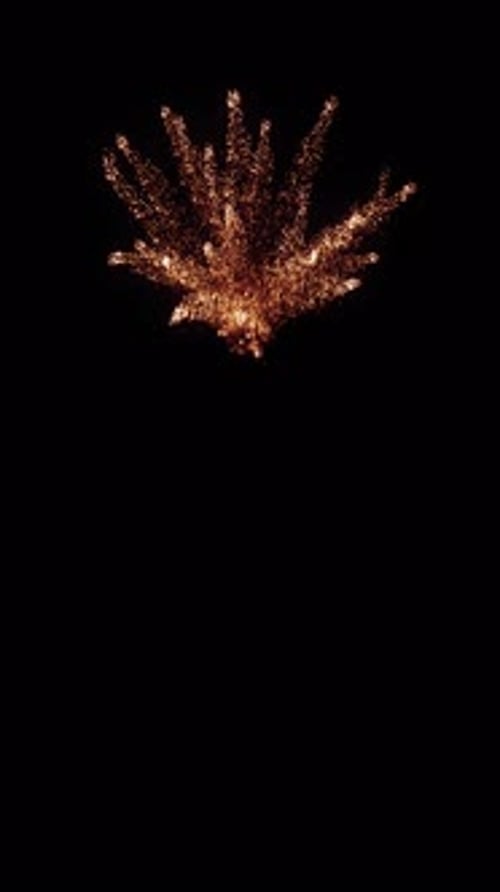 Dynamic Fiery Particle Burst Impact Animation