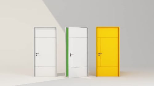 Modern Doors Opening to Reveal Content Transitions