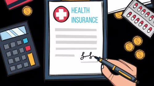 Medical Signature From Doctor Health Insurance Alpha Channel